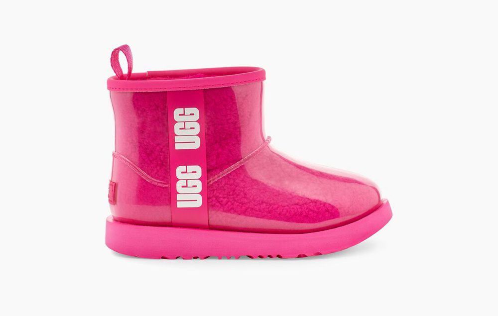 Ugg Mini Boot Big Kids - Ugg Classic Clear Mini Ii Rose - 079CQZGAF